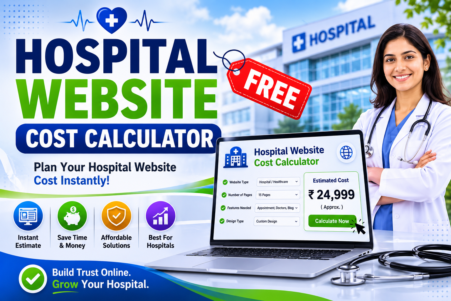 Hospital Website Cost Calculator Free
