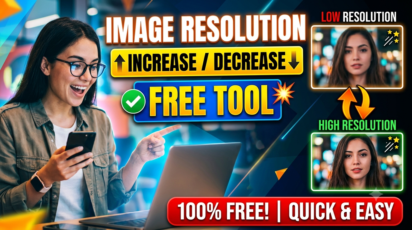 Image Resolution Increase Decrease Tool Free