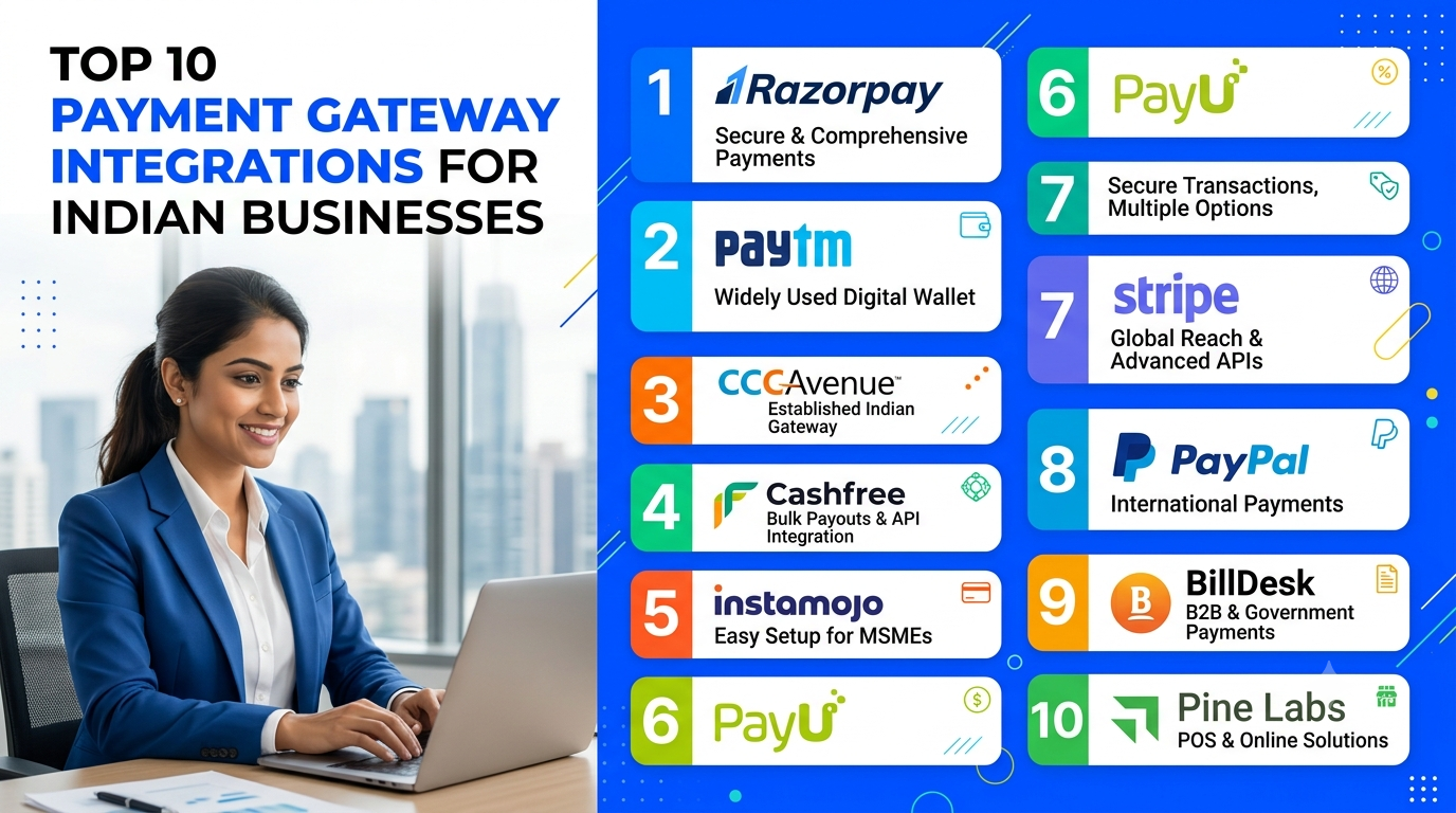 Top 10 Payment Gateway Integrations for Indian Businesses
