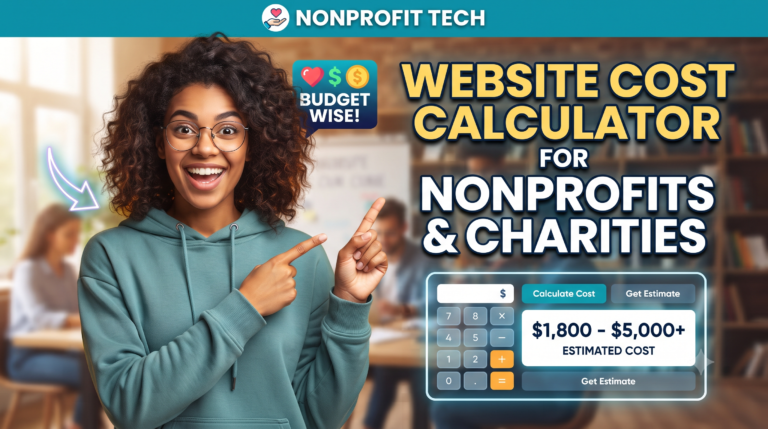 website cost calculator for nonprofits & charities