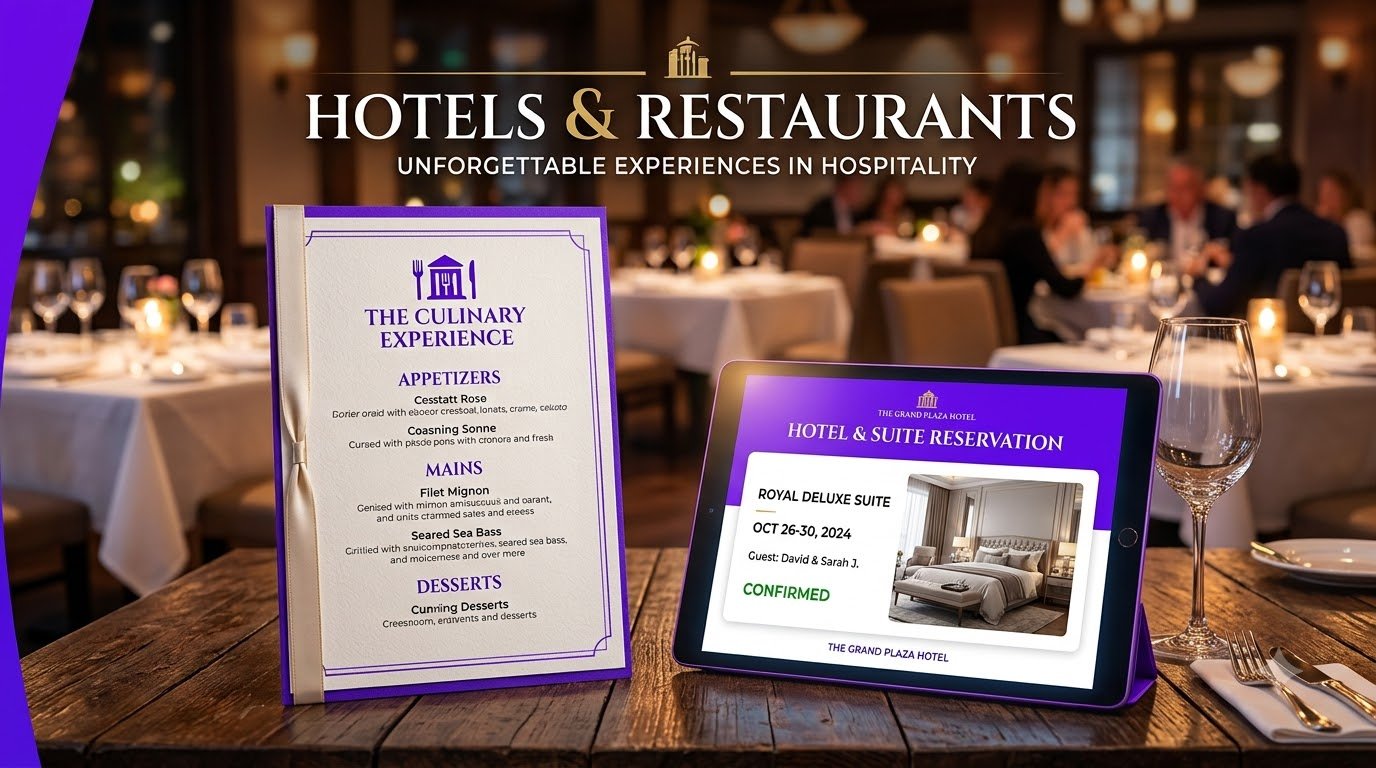 hotels and restaurants website design